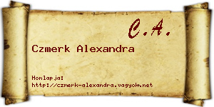 Czmerk Alexandra névjegykártya