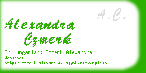 alexandra czmerk business card